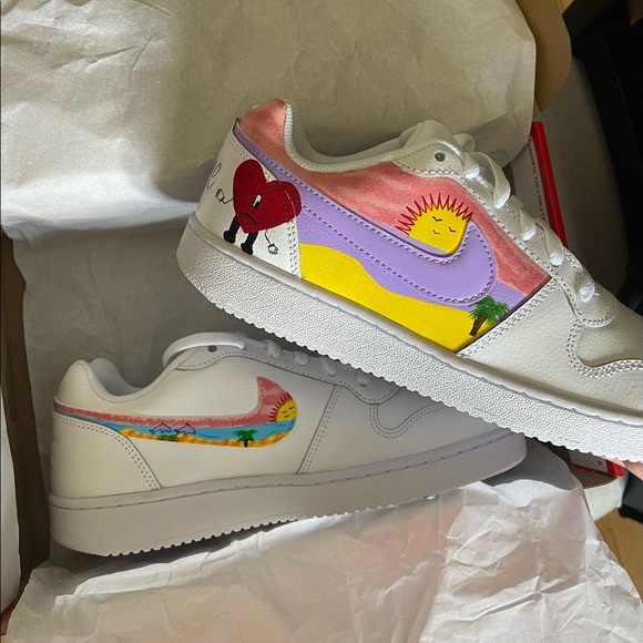 Bad Bunny Shoes Nike Custom Bad Bunny Un verano sin ti 🌴🐬